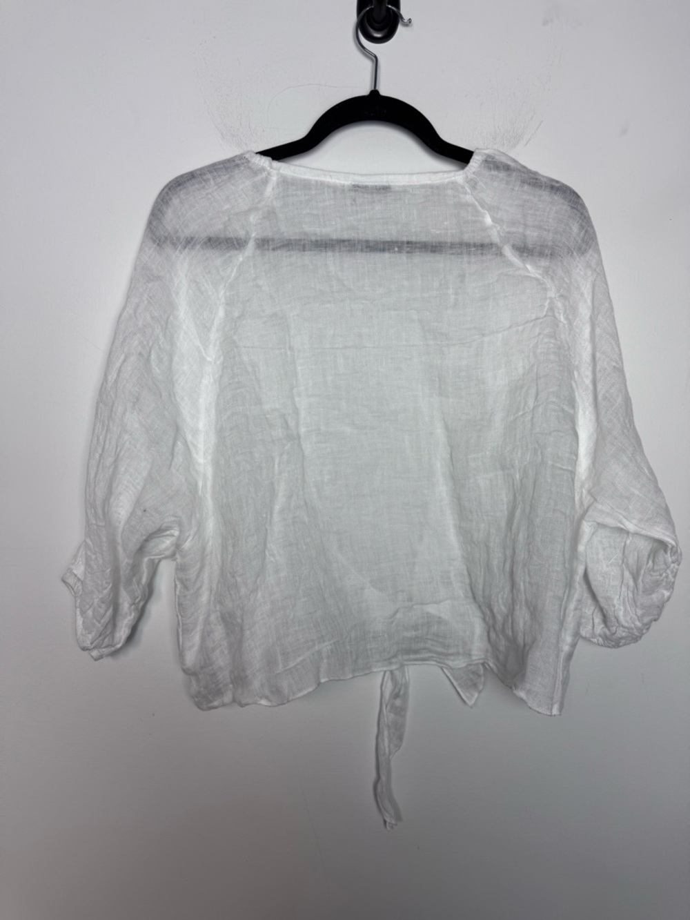 Colette White Linen Wrap - Picture 2 of 6